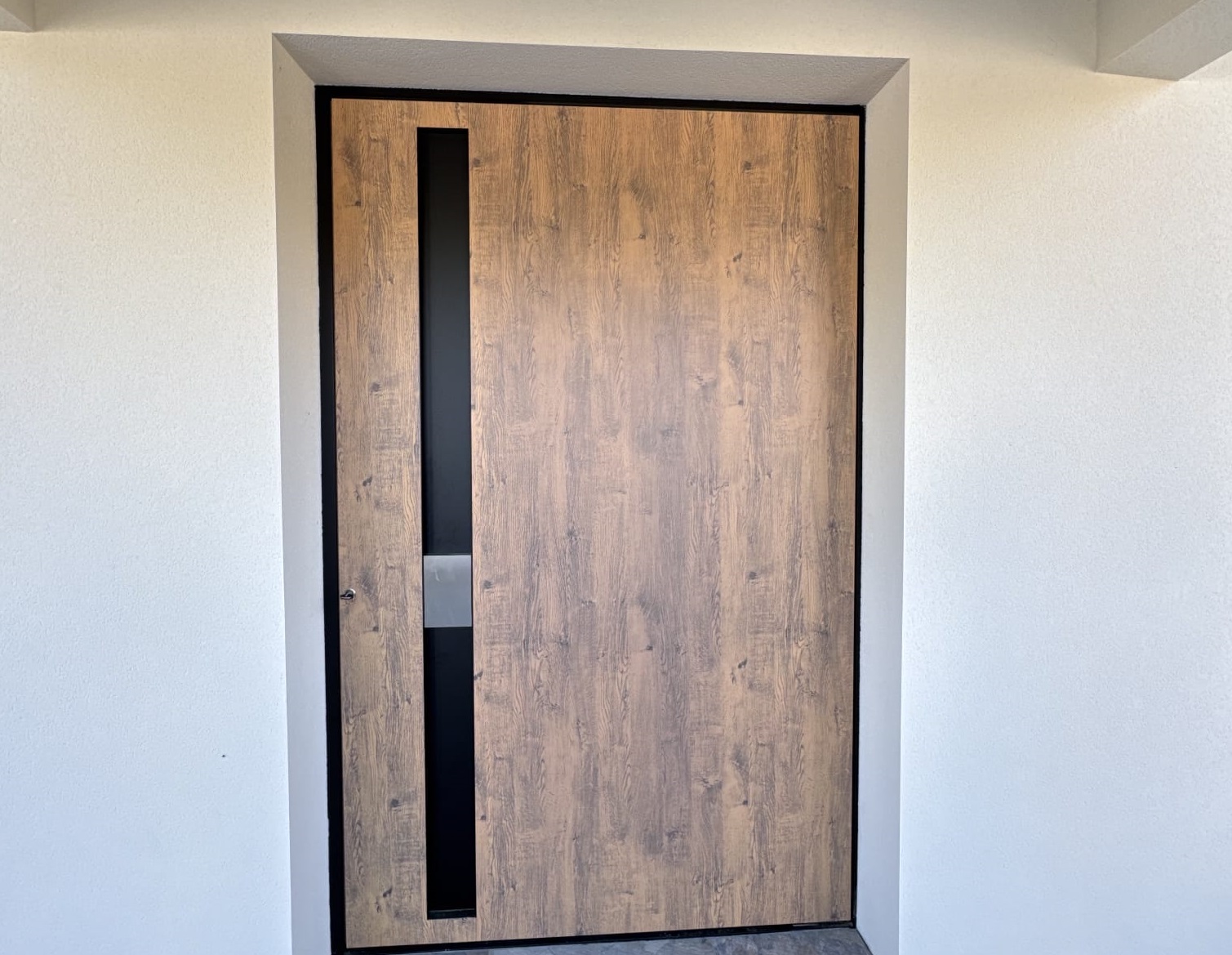 Porte d'entrée à pivot bois A2T Distributions Lorient Morbihan